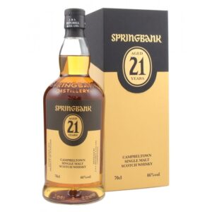 Enjoy the 2023 release of Springbank 21 Year Old 2023 Single Malt from Scotland's only distillery to malt all their barley in-house. Aged for 21 years and bottled at 46% with no added colour or chill-filtering, it's a whisky that's full of flavour.