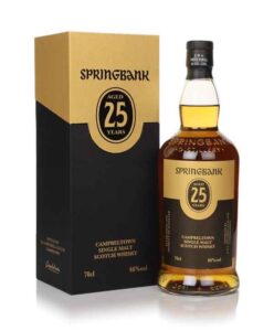 Discover the rare Springbank 25 2023 Whisky, matured in refill bourbon and sherry casks for 25 years. Enjoy inviting caramel and short crust notes with hints of dried pineapple and honeydew melon, as well as gingerbread, liquor ice, coffee grounds and peat smoke. Get your hands on this one-of-a-kind treat before it's gone!