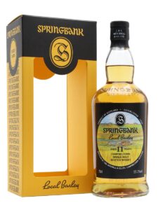 Feel an extraordinary whisky experience with Springbank 11 Local Barley 2023. A carefully crafted single malt whiskey, matured in ex-sherry, ex-bourbon and ex-rum casks, offering a unique combination of fruity aromas and unforgettable taste.